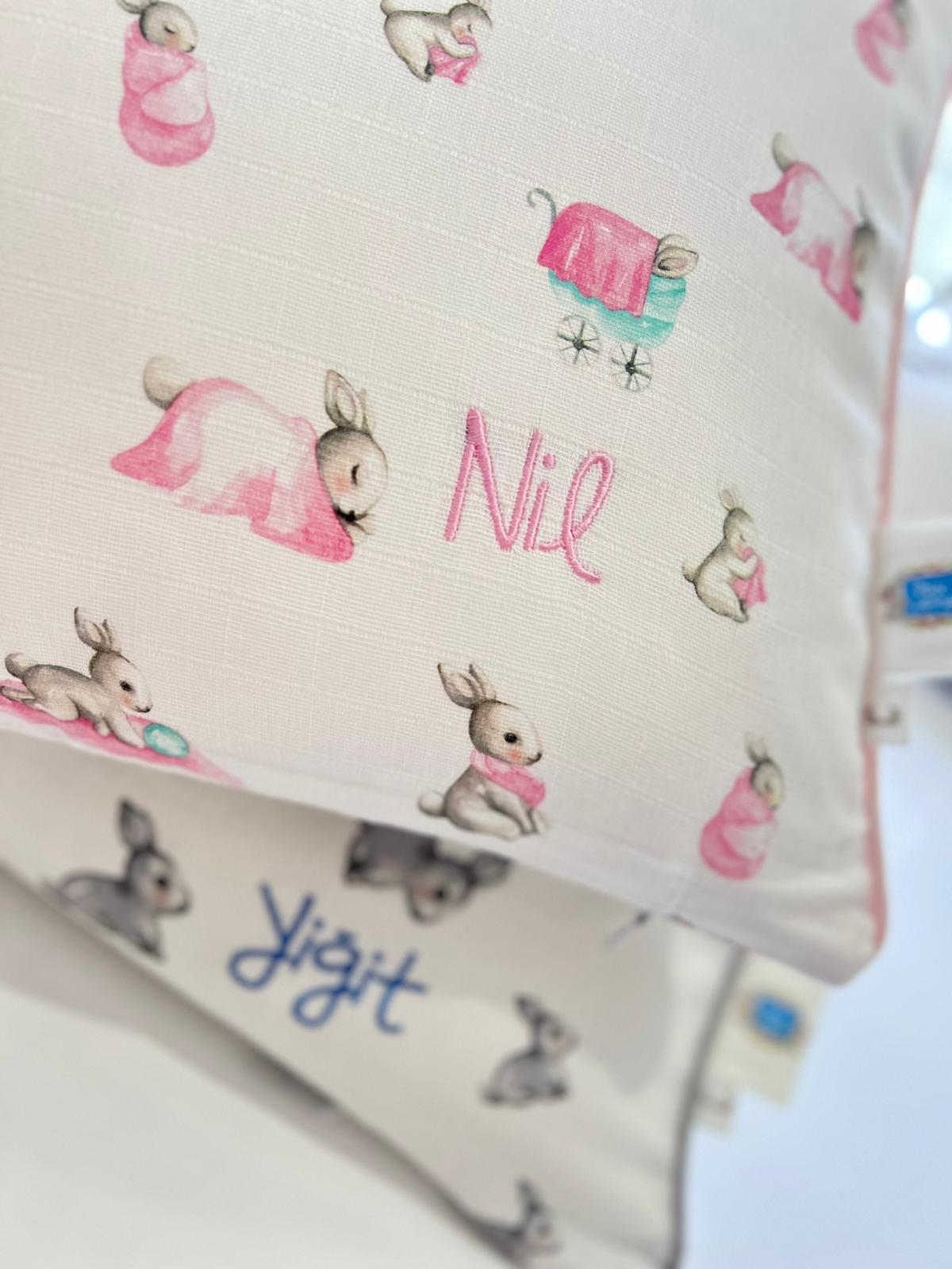 Müslin Bebek Yastığı - Bébé Lapin Rose