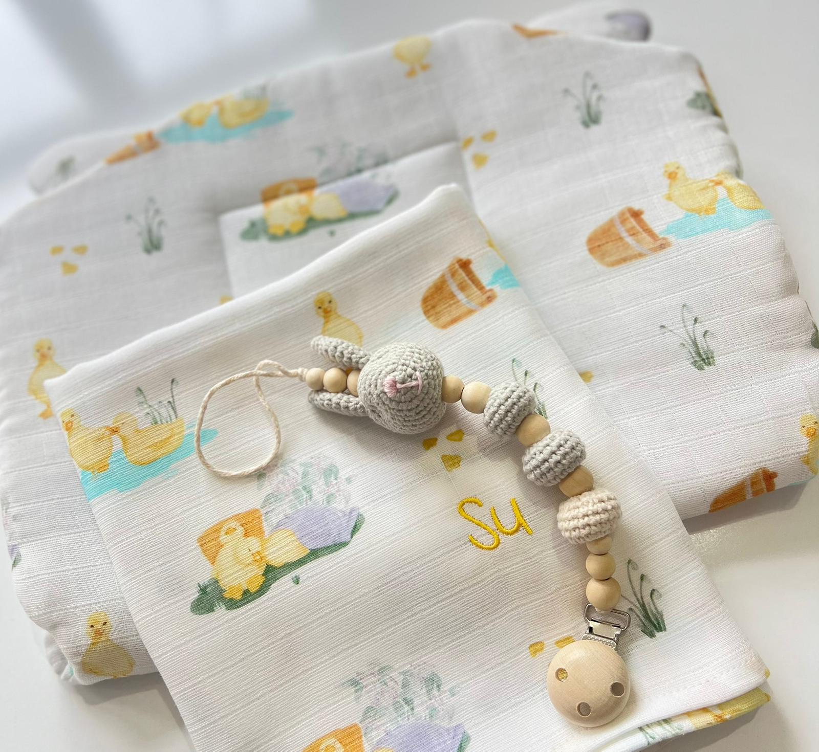 Müslin Bebek Yastığı Kılıfı - Petits Caneton