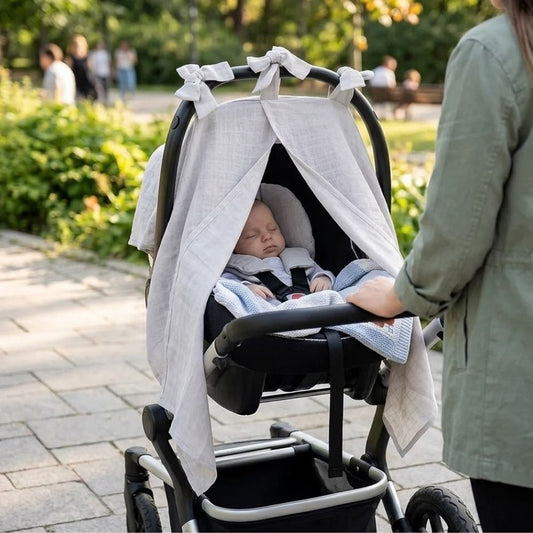 Müslin Puset Örtüsü - Cotton Grey