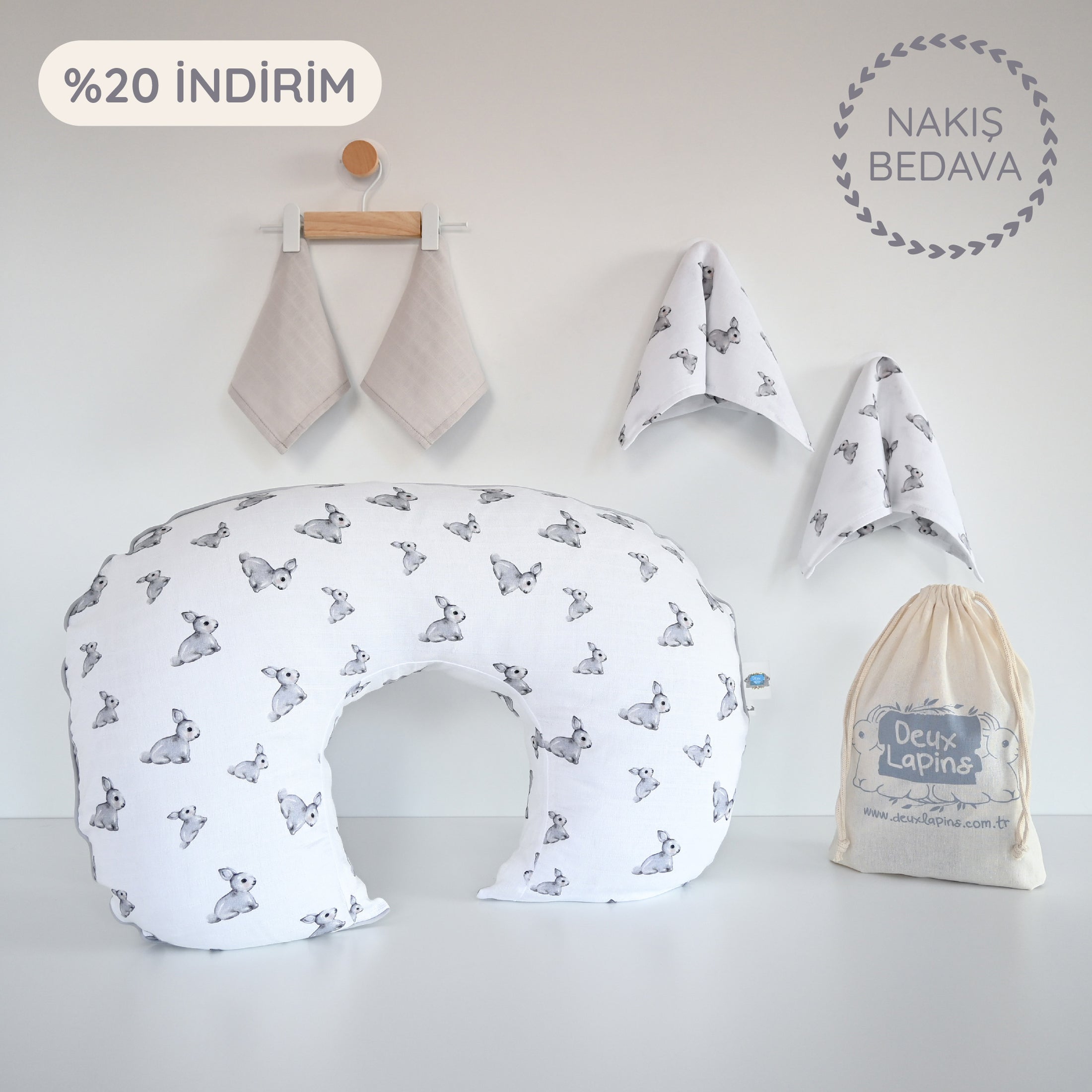 Yenidoğan Bebek Beslenme Seti - Iconique Lapin