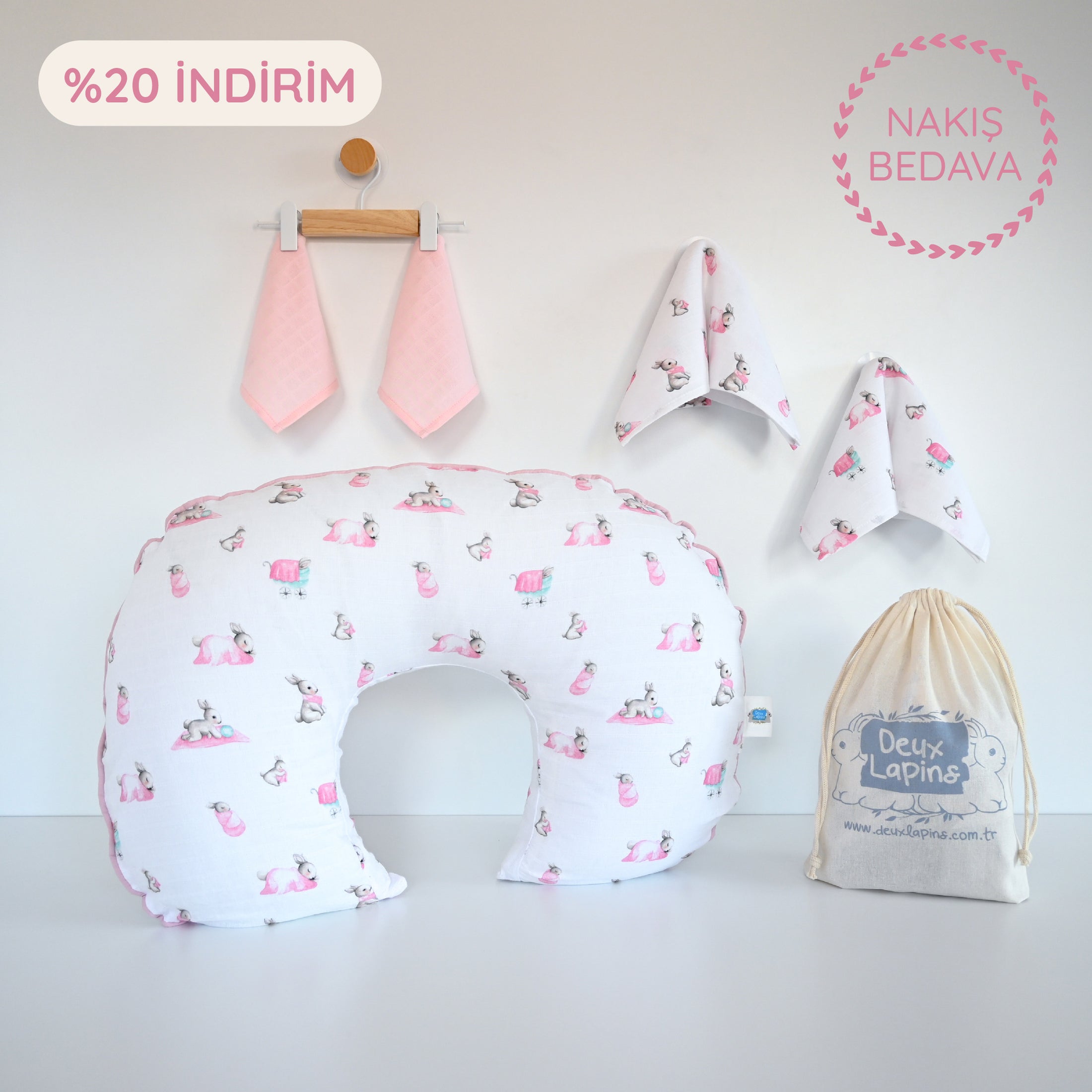 Yenidoğan Bebek Beslenme Seti - Bebe Lapin Rose