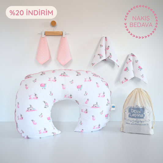 Yenidoğan Bebek Beslenme Seti - Bebe Lapin Rose