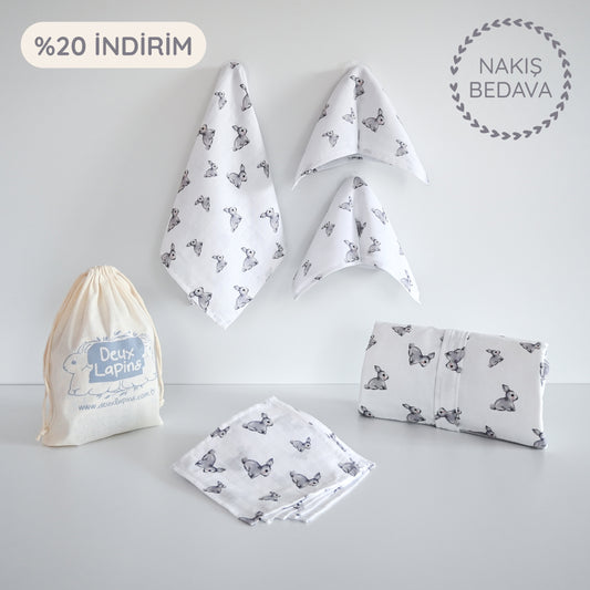 Yenidoğan Bebek Bakım Seti - Iconique Lapin