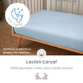 Resmi Galeri görüntüleyiciye yükleyin, Lastikli Müslin Bebek Çarşaf - Endless Blue
