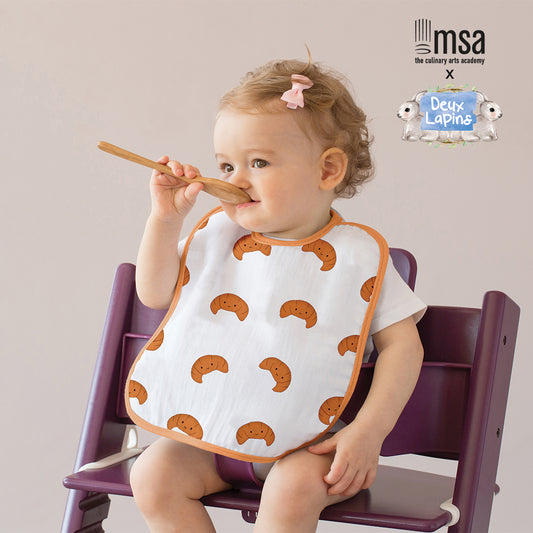 MSA x Deux Lapins - Müslin Bebek Mama Önlüğü - Le Croissant