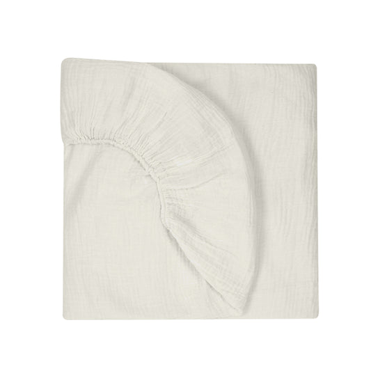 Lastikli Müslin Bebek Çarşaf - Cotton Grey