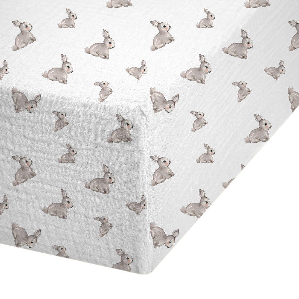 Lastikli Müslin Bebek Çarşaf - Iconique Lapin