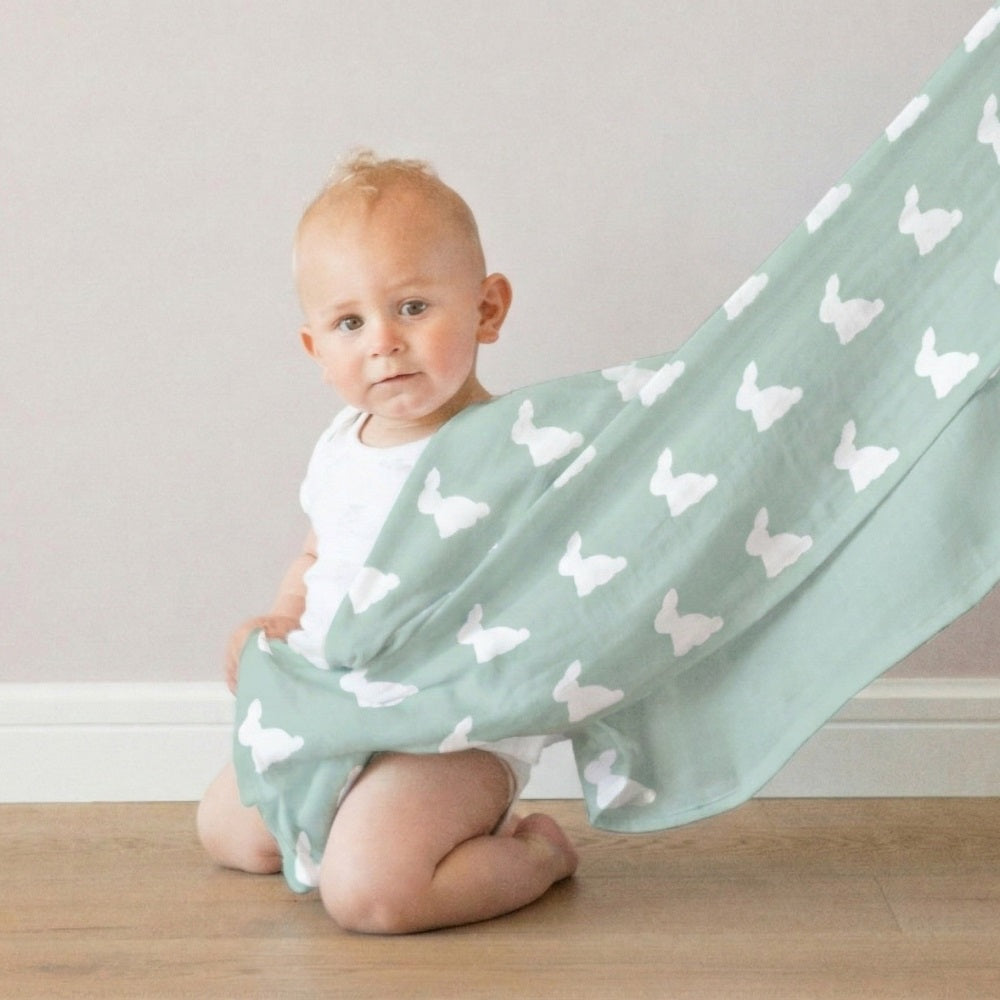 Müslin Bebek Örtüsü - Mono Lapin Matcha Green