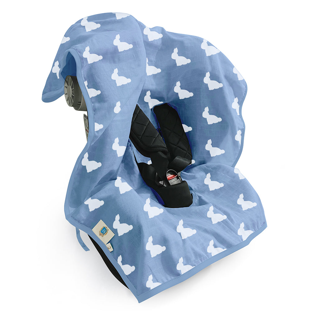 Müslin Puset & Oto Koltuk Örtüsü - Mono Lapin Royal Blue