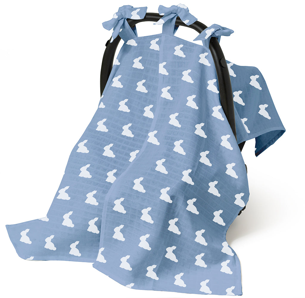 Müslin Puset Örtüsü - Mono Lapin Royal Blue