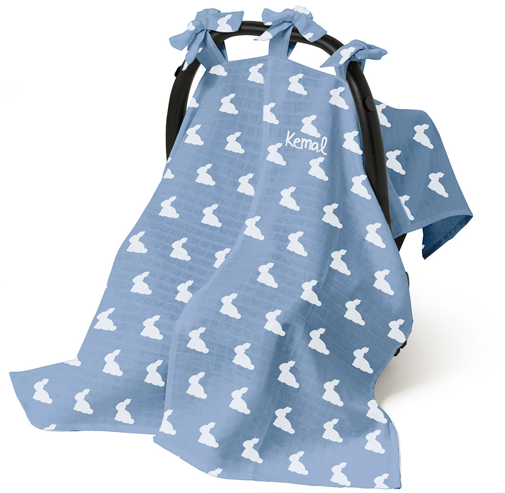 Müslin Puset Örtüsü - Mono Lapin Royal Blue