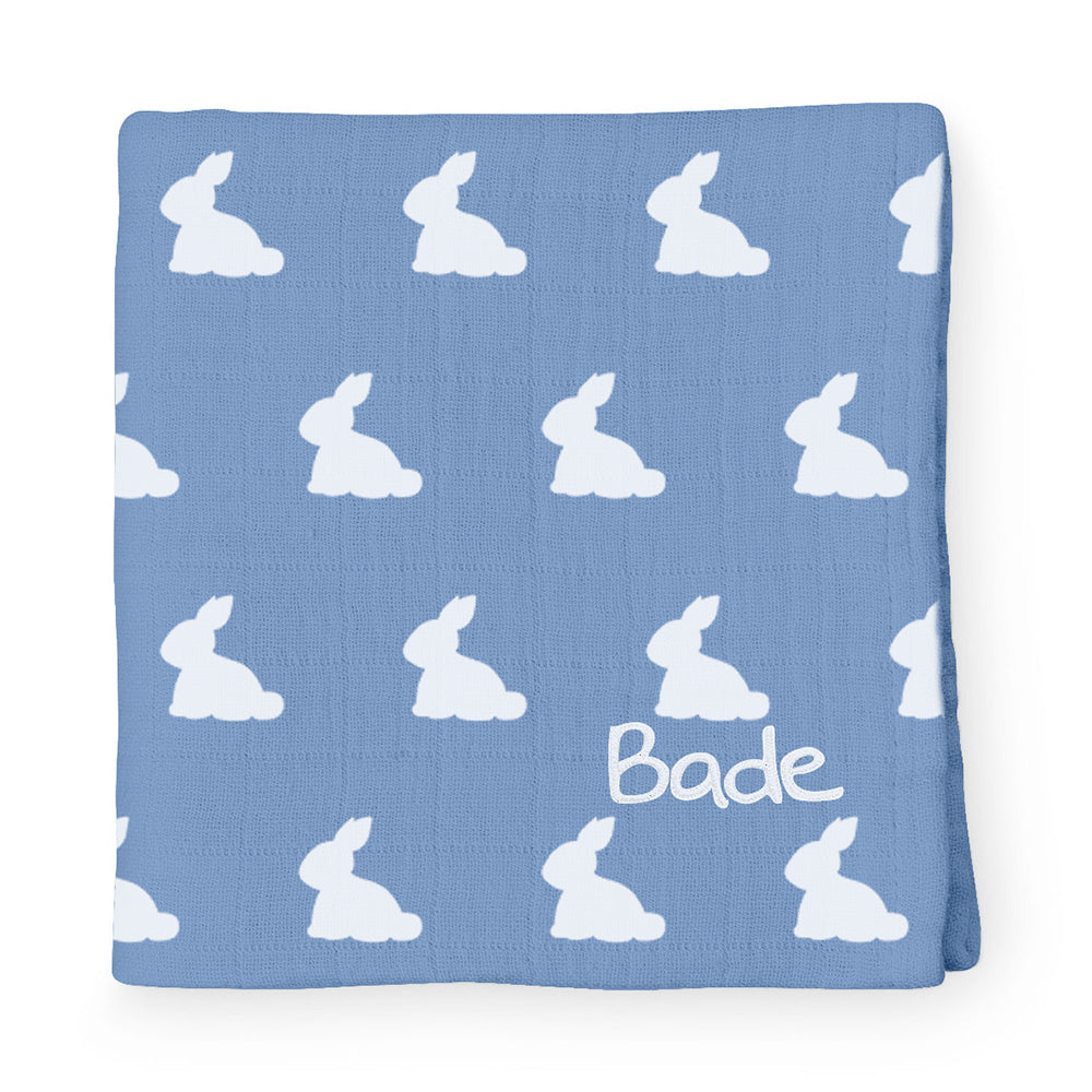 Müslin Bebek Örtüsü - Mono Lapin Royal Blue