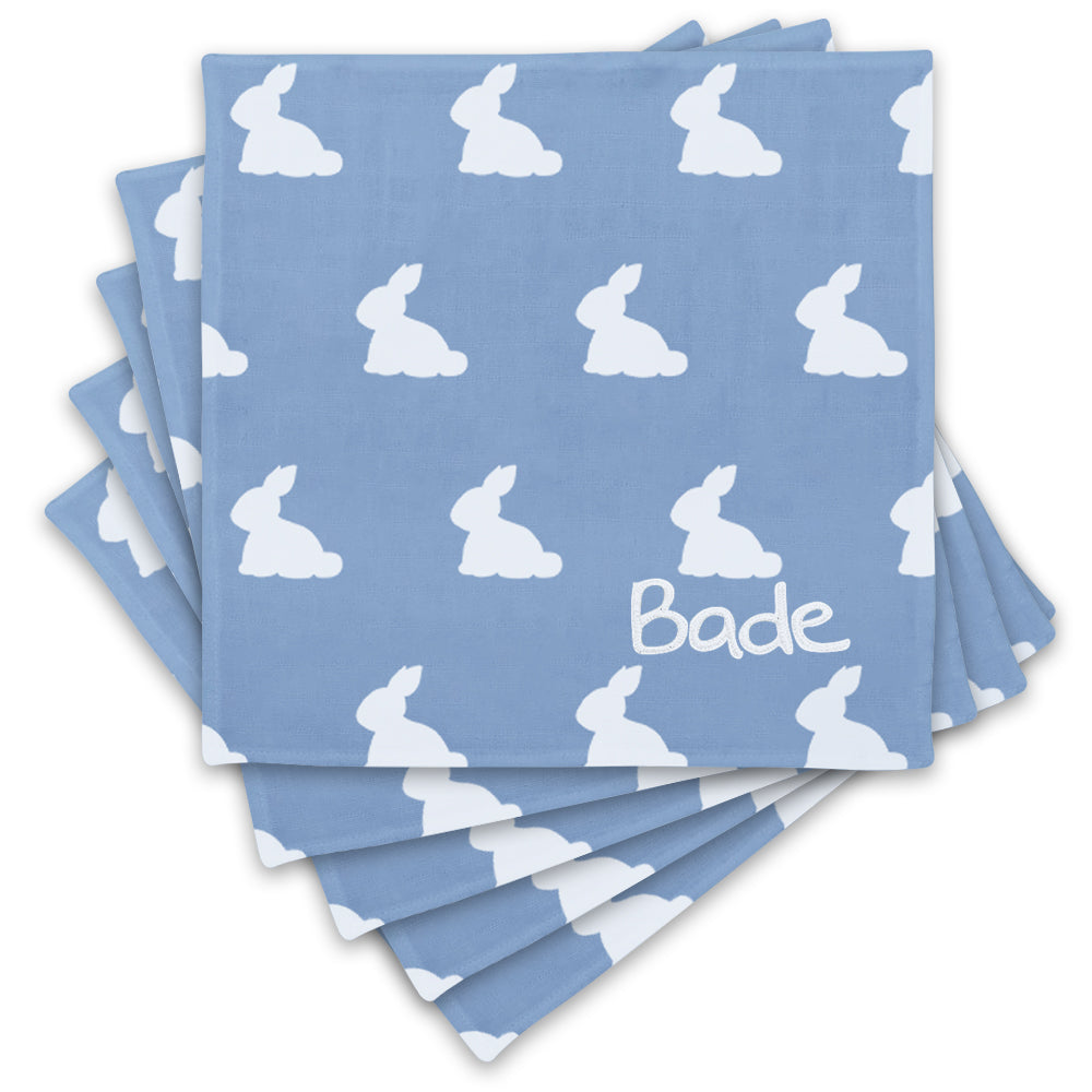 Müslin Bebek Omuz Bezi 5’li - Mono Lapin Royal Blue