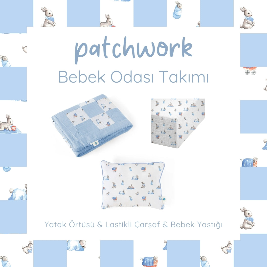 Patchwork Bebek Odası Takımı - Bébé Lapin