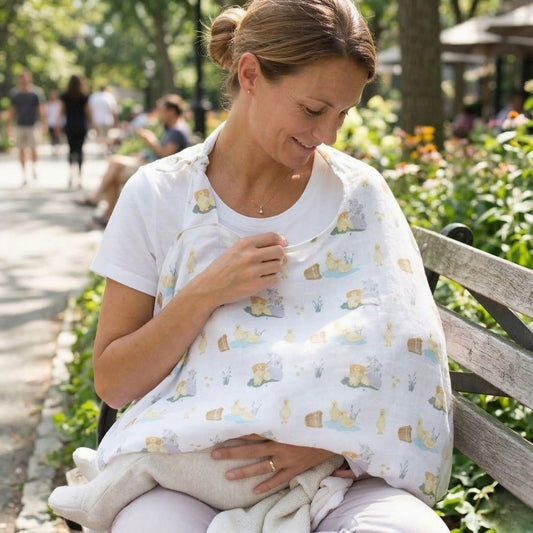 Müslin Bebek Emzirme Önlüğü - Petits Caneton