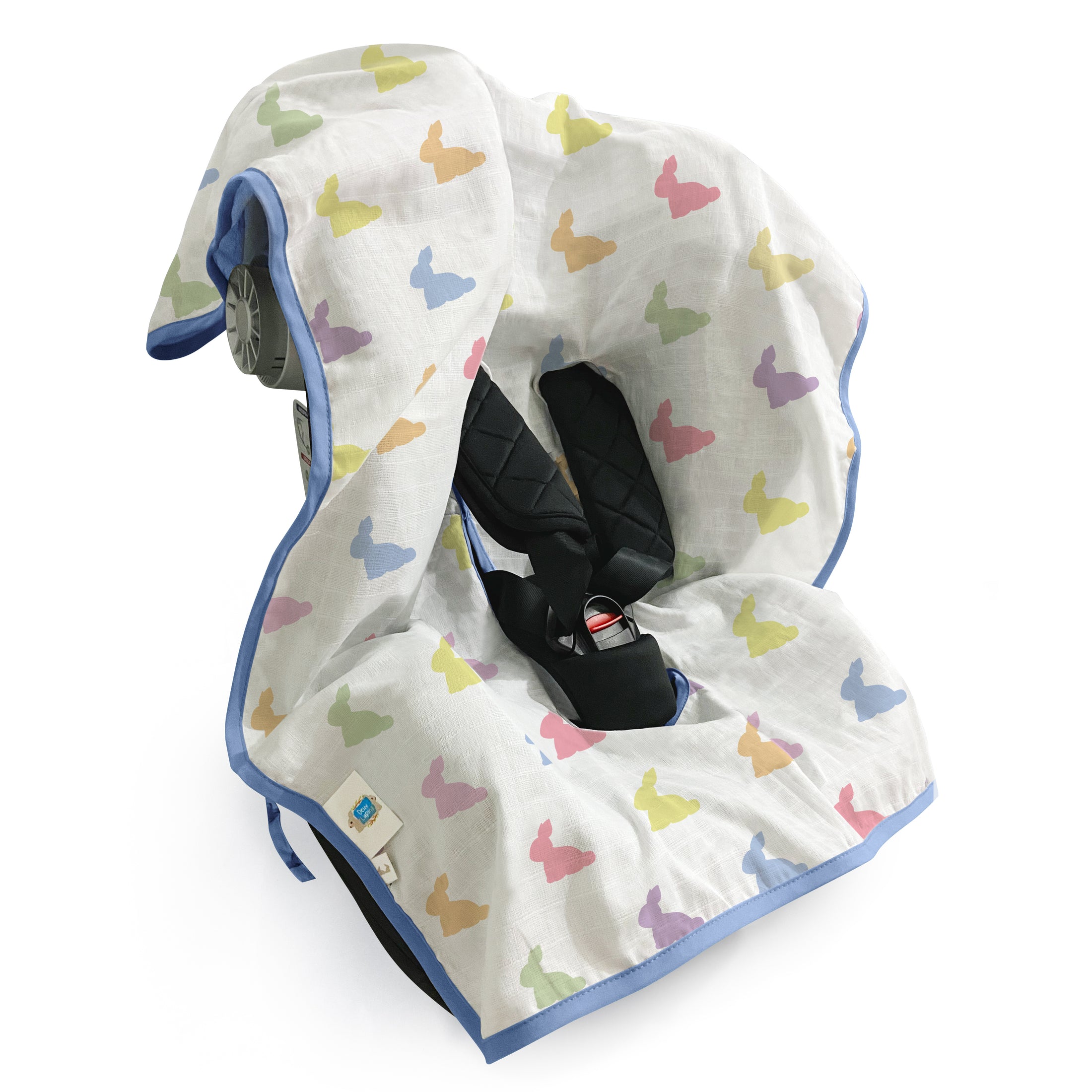 Müslin Puset & Oto Koltuk Örtüsü - Rainbow Lapin Blue