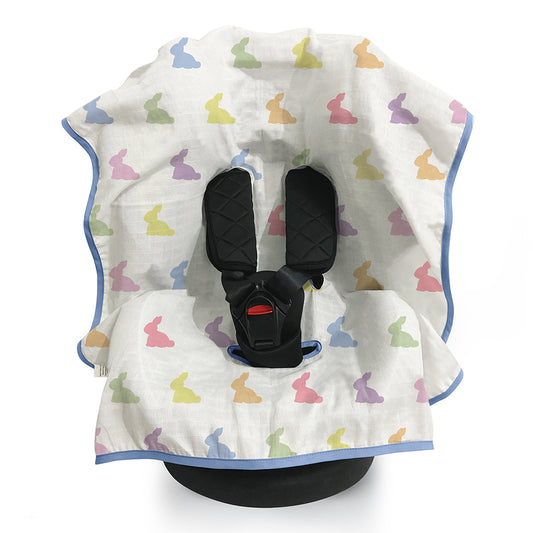 Müslin Puset & Oto Koltuk Örtüsü - Rainbow Lapin Blue