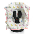 Resmi Galeri görüntüleyiciye yükleyin, Müslin Puset & Oto Koltuk Örtüsü - Rainbow Lapin Pink
