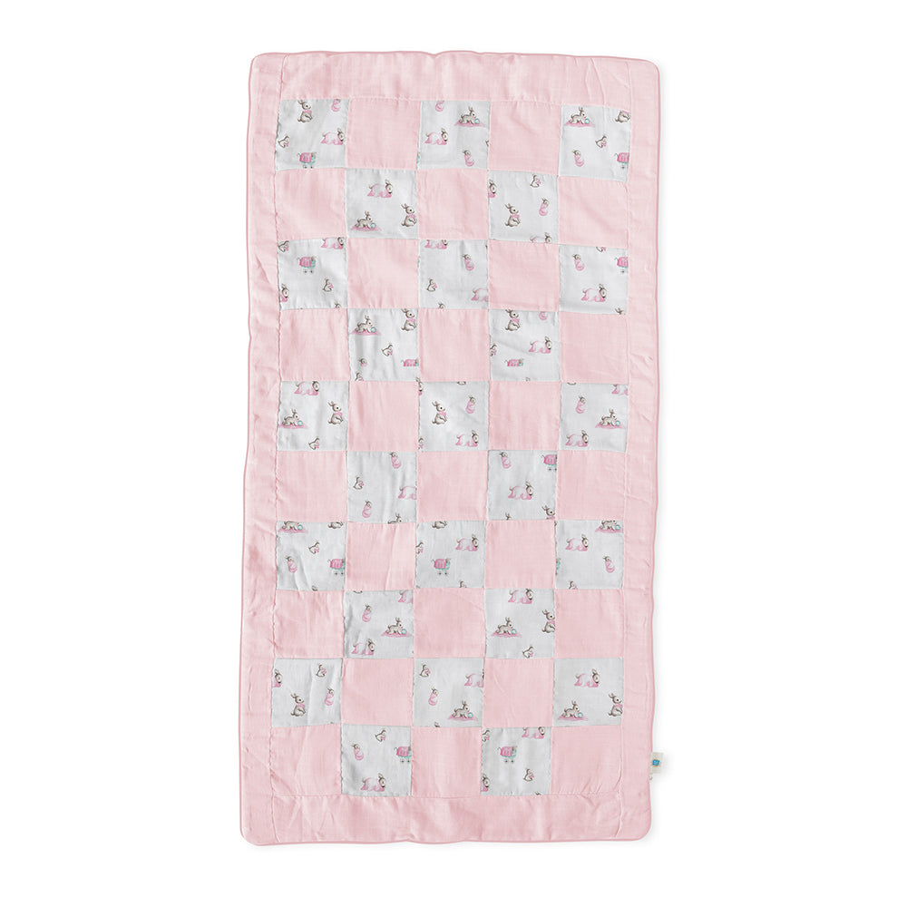 Müslin Bebek Yatak Örtüsü - Bébé Lapin Rose