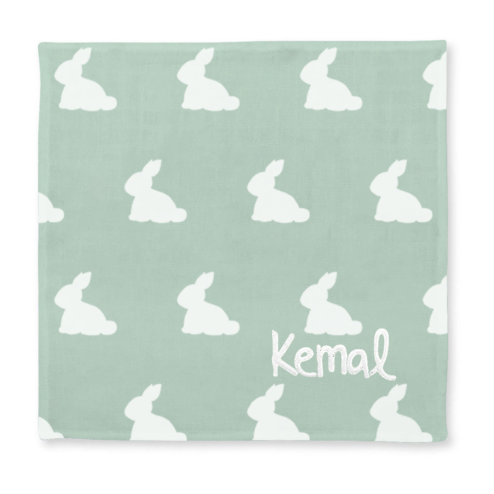 Müslin Bebek Ağız Bezi Paketi – Mono Lapin Matcha Green & Endless Blue 10`lu