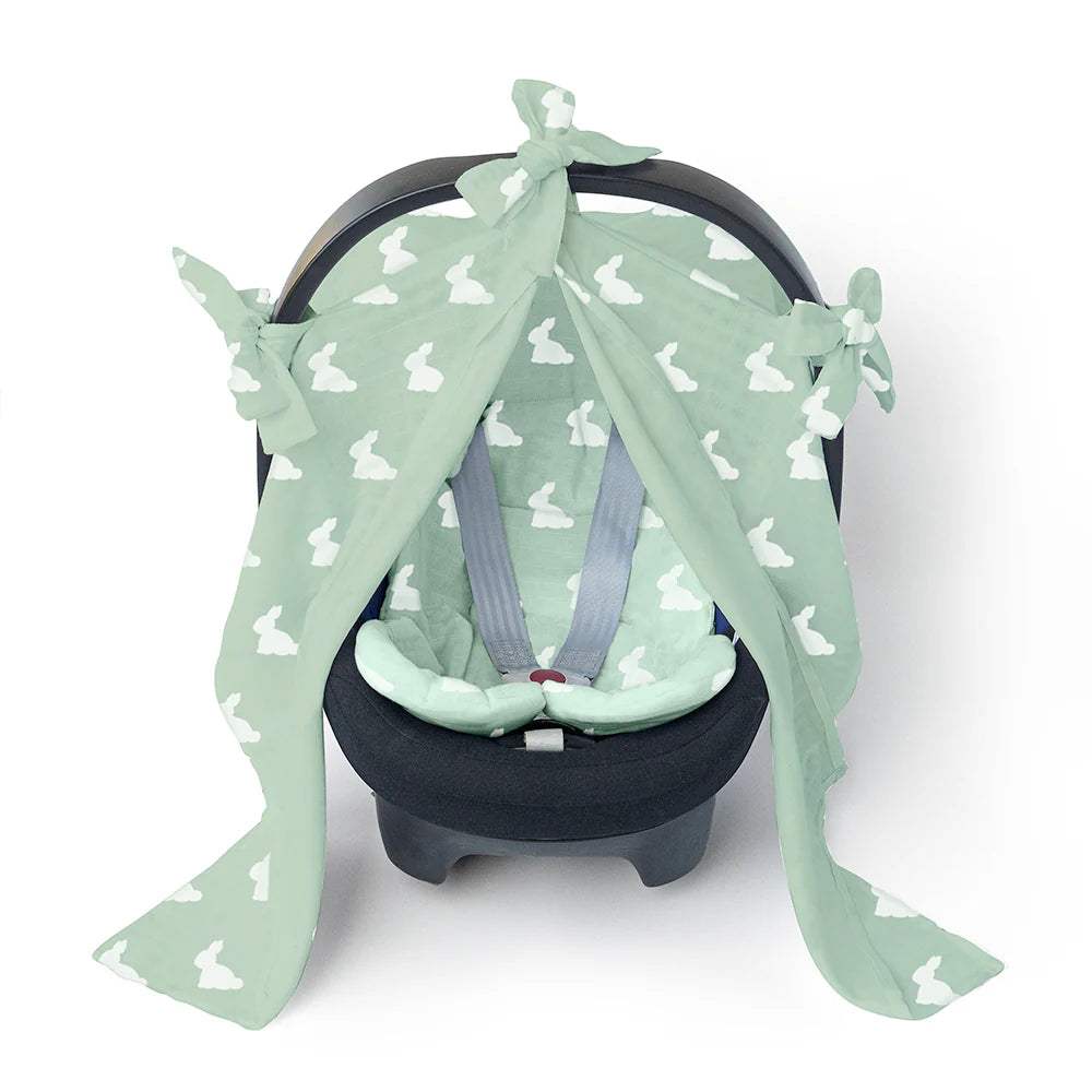 Müslin Puset Örtüsü - Mono Lapin Matcha Green